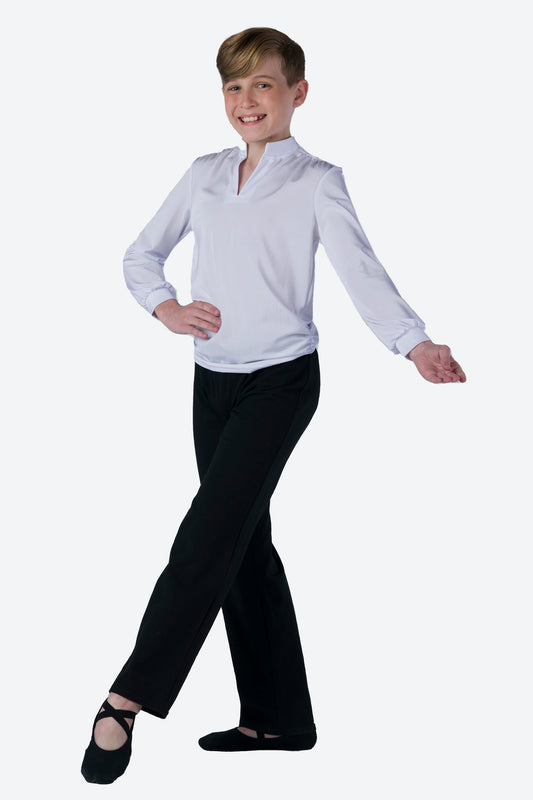 L2998 - COLLARED V NECK SHIRT