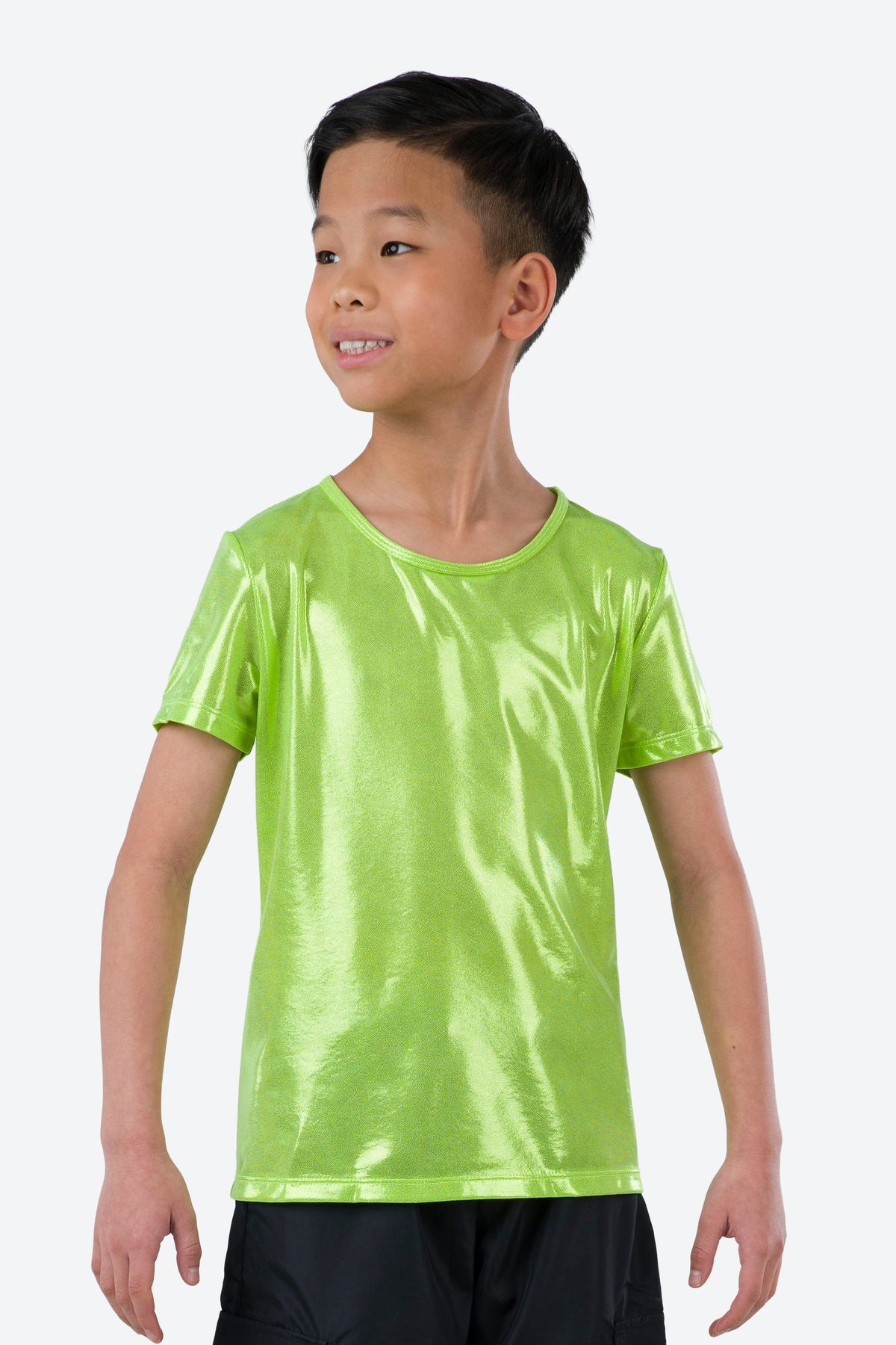 L2190 - SHORT SLEEVE METALIC TOP