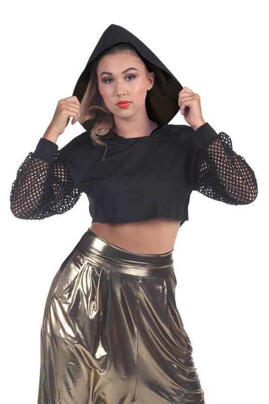 L2695 - Hooded Crop Top