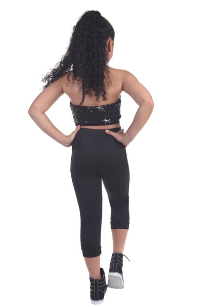L2698 - Halter Sequin Crop Top