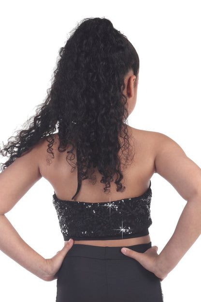 L2698 - Halter Sequin Crop Top