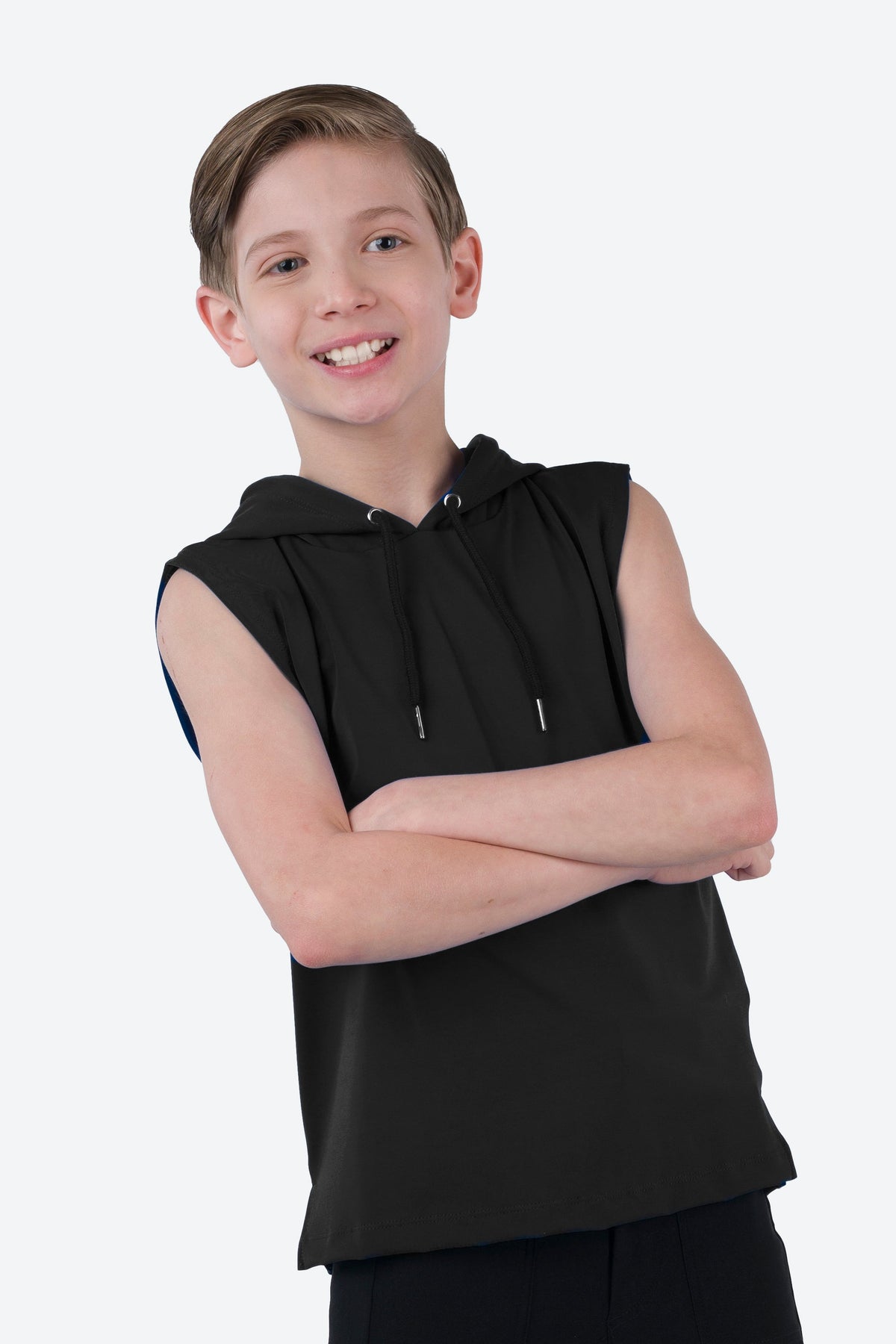 L3546 - SLEEVELESS HOODED SHIRT