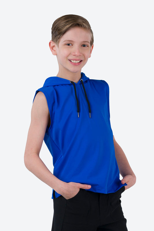 L3546 - SLEEVELESS HOODED SHIRT