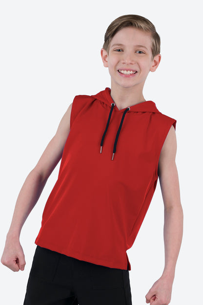 L3546 - SLEEVELESS HOODED SHIRT
