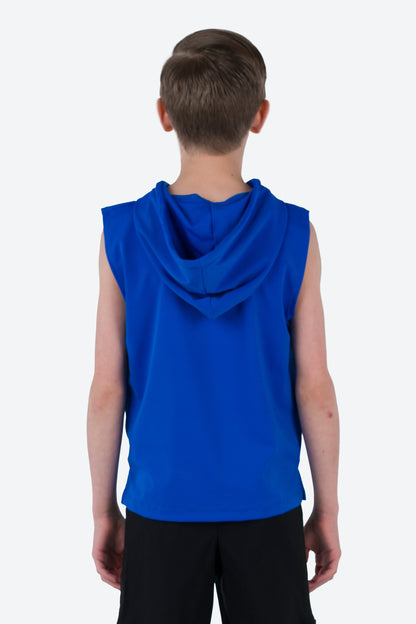 L3546 - SLEEVELESS HOODED SHIRT