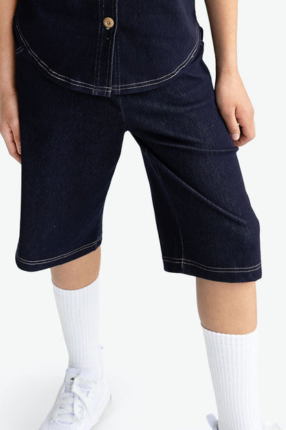 L3859 - DENIM CARGO SHORTS (L3859-597A8686-SHORTS-P)