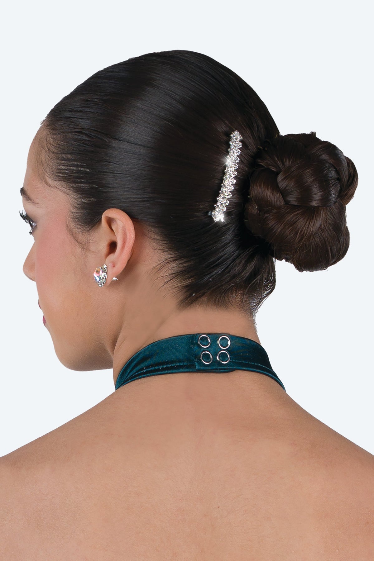 L5087 - 2 ROW RHINESTONE HAIR CLIP