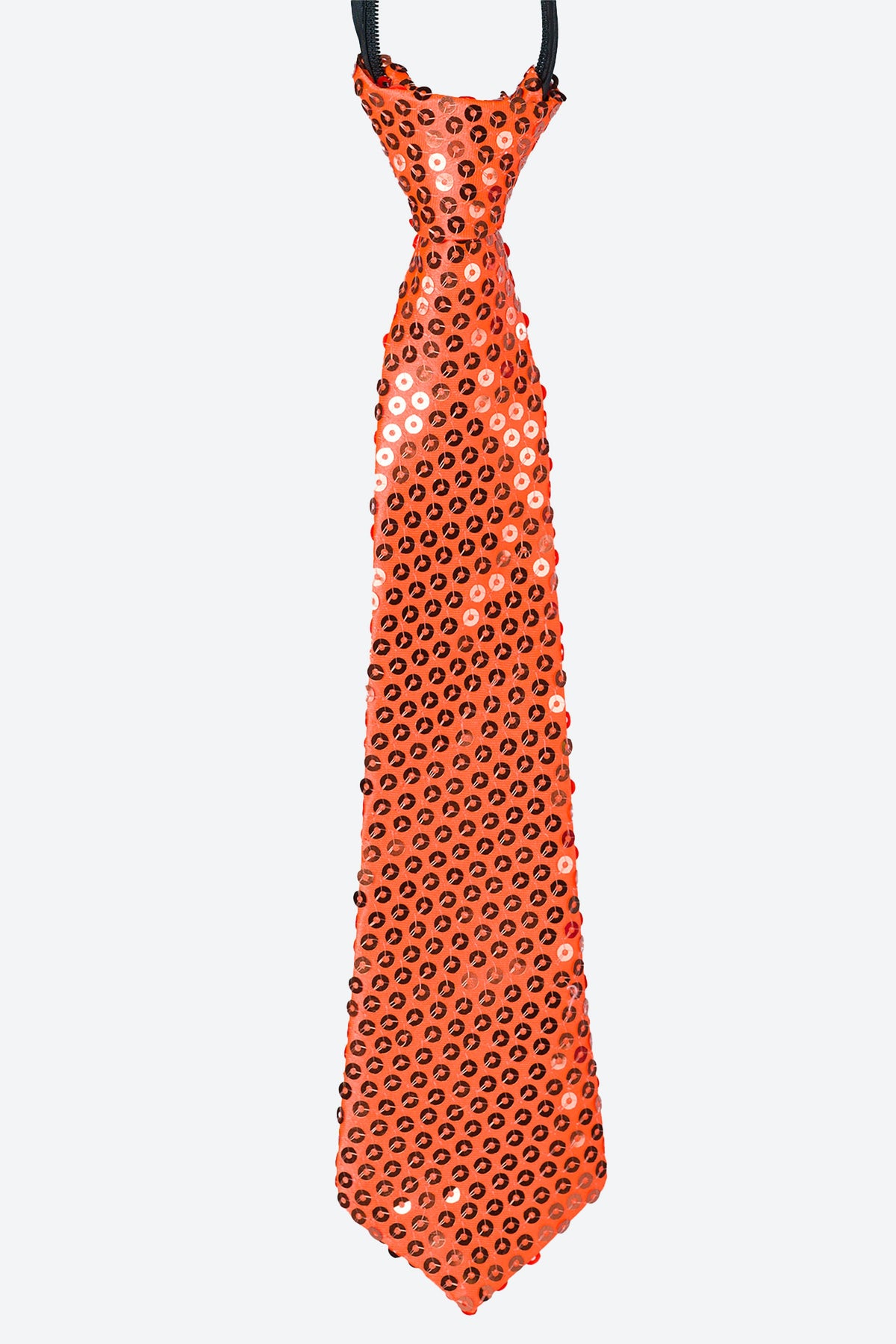 L5516-SEQUIN ZIPPER NECKTIE