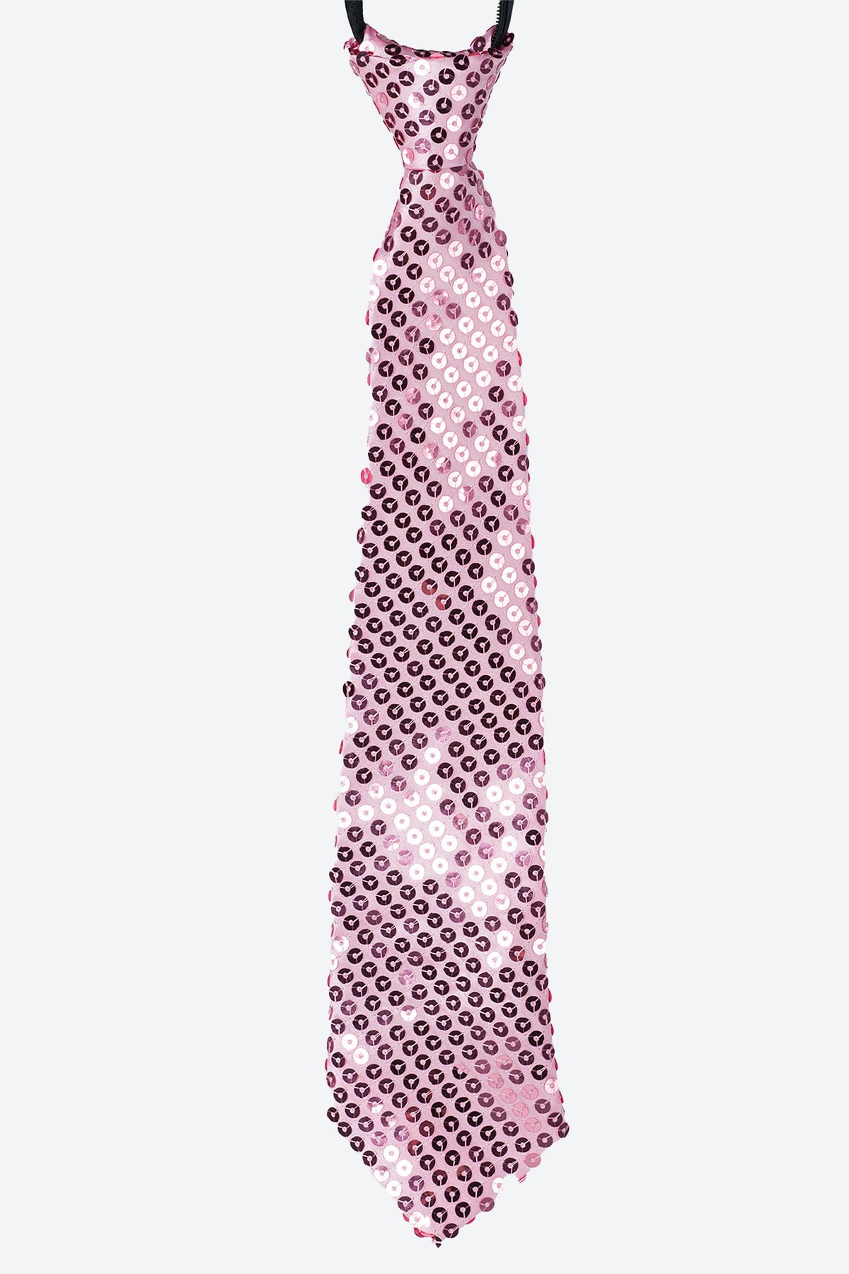 L5516-SEQUIN ZIPPER NECKTIE