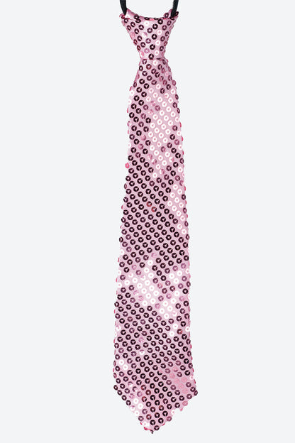 L5516-SEQUIN ZIPPER NECKTIE