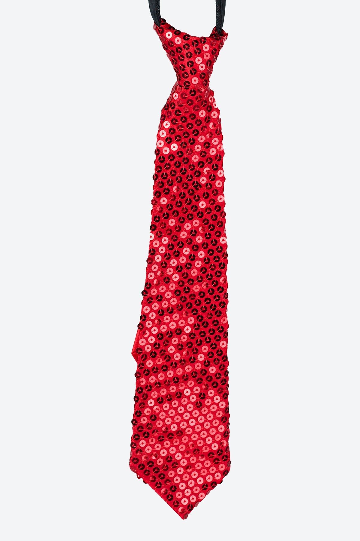 L5516-SEQUIN ZIPPER NECKTIE