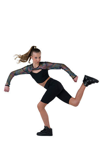 L3237 - Mesh Crop Top