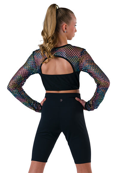 L3237 - Mesh Crop Top
