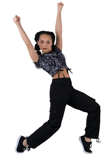 L3247 - Drawstring Crop Top